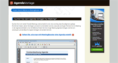 Desktop Screenshot of agendavorlage.com